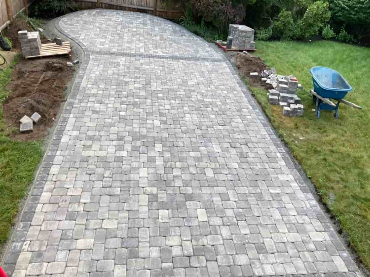 Driveway paver installation